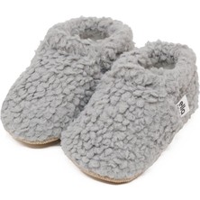 Ella Bonna Teddy Bebek Patiği Ev Pandufu, Kaydırmaz Taban, Organik Pamuk Astar Kreş Ayakkabısı