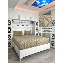 Örgü Model Welsoft Yumuşak Kış Aylarının Vazgeçilmez Yatak Koruyucu Örtüsü - Vizon - 160X200