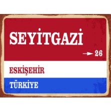 BiveSa Eskişehir Ili Seyitgazi Ilçesi  Retro Ahşap Sokak Tabelası