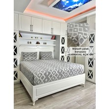 Karnaval Model Welsoft Yumuşak Kış Aylarının Vazgeçilmez Yatak Koruyucu Örtüsü - Açık Gri - 110X200