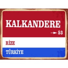 BiveSa Rize Ili Kalkandere Ilçesi  Retro Ahşap Sokak Tabelası