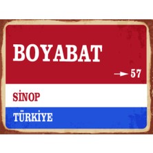 BiveSa Sinop Ili Boyabat Ilçesi  Retro Ahşap Sokak Tabelası