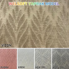 Yaprak Model Welsoft Yumuşak Kış Aylarının Vazgeçilmez Yatak Koruyucu Örtüsü - Açık Gri - 150X200