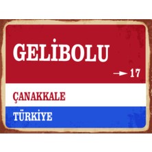 BiveSa Çanakkale Ili Gelibolu Ilçesi  Retro Ahşap Sokak Tabelası
