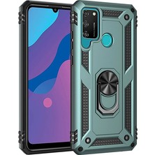 Genel Tedarik Huawei Y6P Kılıf Sofya Yüzüklü Silikon Kapak - YEŞIL-(5796) - EMTHBA8166-3724