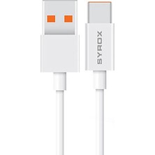 Syrox  Tecno Phantom V Fold Uyumlu 67 Watt Hızlı Turbo Şarj Kablosu Yerli Üretim