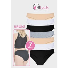 Hilady Kadın Külot 7 Li Paket Likralı Soft, Ve, Siyah, Renkler Pamuklu,yumuşak,bikini Külot