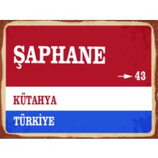 BiveSa Kütahya Ili Şaphane Ilçesi  Retro Ahşap Sokak Tabelası