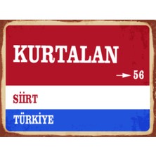 BiveSa Siirt Ili Kurtalan Ilçesi  Retro Ahşap Sokak Tabelası