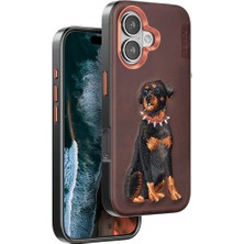 Genel Tedarik iPhone 16 Perma Desenli Kapak - Koyu KAHVE-(5796) - EMTHBA3893-4740