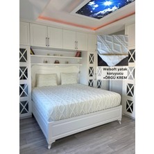 Örgü Model Welsoft Yumuşak Kış Aylarının Vazgeçilmez Yatak Koruyucu Örtüsü - Krem - 160X200