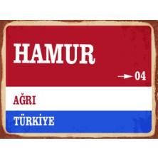 BiveSa Ağrı Ili Hamur Ilçesi  Retro Ahşap Sokak Tabelası