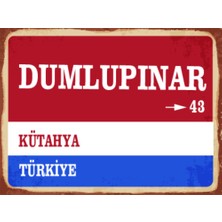BiveSa Kütahya Ili Dumlupınar Ilçesi  Retro Ahşap Sokak Tabelası