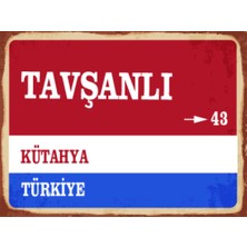BiveSa Kütahya Ili Tavşanlı Ilçesi  Retro Ahşap Sokak Tabelası