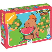 Ca Games Kawaii Capybara Juju Lisanslı 200 Parça 33X48CM Çocuk Puzzle Yapboz Serisi