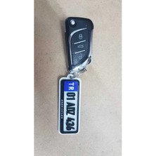 Evsay Kişiye Özel Plakalı Pleksi Anahtarlık