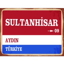 BiveSa Aydın Ili Sultanhisar Ilçesi  Retro Ahşap Sokak Tabelası