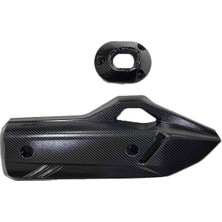 Honda Pcx 2021 - 2025 Uyumlu Eksoz Koruma Kapağı ve Eksoz Ucu Karbon