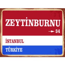 BiveSa Istanbul Ili Zeytinburnu Ilçesi  Retro Ahşap Sokak Tabelası