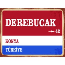 BiveSa Konya Ili Derebucak Ilçesi  Retro Ahşap Sokak Tabelası