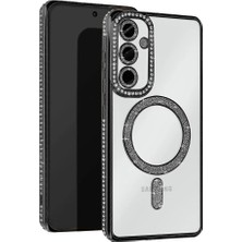 Egecen Samsung Galaxy S23 Fe Joke Simli Magneticsafe Kılıf - SIYAH-(5796) - ECR8230-6124