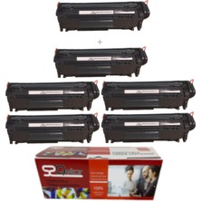 Qstar Hp Çipli Q2612A 12A 5 + 1 Ekonomik Paket Garantili Uyumlu Toner 1010/1012/1015/1018/1020 Muadil Toner