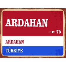 BiveSa Ardahan Ili Retro Ahşap Sokak Tabelası