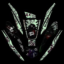 Honda Pcx 2021 - 2024 Uyumlu Fosforlu Tank Pad Set 019