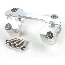 Universal Motosiklet Gidon Kelepçesi 28 mm Gümüş
