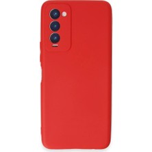 Dekofon Tecno Camon 18 Kılıf First Silikon - KIRMIZI-(5796) - DEON1238-5618