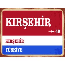 BiveSa Kırşehir Ili Retro Ahşap Sokak Tabelası