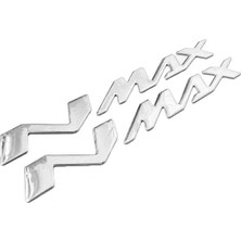 Yamaha Nmax 2014 - 2025  Uyumlu Sele Altı Metal Yazı Seti Nikel