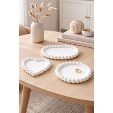 Miray Craft Boncuk Kenarlı Dekoratif Obje Tepsisi – Iskandinav Minimal Tasarım (3’lü Set)
