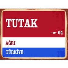 BiveSa Ağrı Ili Tutak Ilçesi  Retro Ahşap Sokak Tabelası