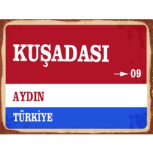 BiveSa Aydın Ili Kuşadası Ilçesi  Retro Ahşap Sokak Tabelası