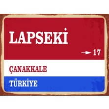 BiveSa Çanakkale Ili Lapseki Ilçesi  Retro Ahşap Sokak Tabelası