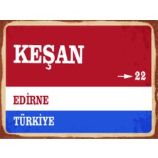 BiveSa Edirne Ili Keşan Ilçesi  Retro Ahşap Sokak Tabelası