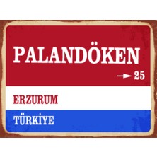 BiveSa Erzurum Ili Palandöken Ilçesi  Retro Ahşap Sokak Tabelası
