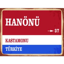 BiveSa Kastamonu Ili Hanönü Ilçesi  Retro Ahşap Sokak Tabelası