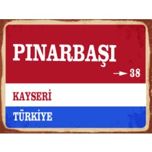 BiveSa Kayseri Ili Pınarbaşı Ilçesi  Retro Ahşap Sokak Tabelası