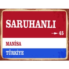 BiveSa Manisa Ili Saruhanlı Ilçesi  Retro Ahşap Sokak Tabelası