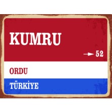 BiveSa Ordu Ili Kumru Ilçesi  Retro Ahşap Sokak Tabelası