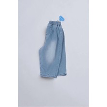 İpek Baby Unisex Çocuk Pamuklu Mavi Ballon Denim Jeans