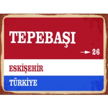 BiveSa Eskişehir Ili Tepebaşı Ilçesi  Retro Ahşap Sokak Tabelası