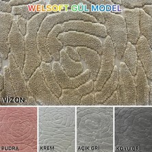 Gül Model Welsoft Yumuşak Kış Aylarının Vazgeçilmez Yatak Koruyucu Örtüsü - Krem - 160X200