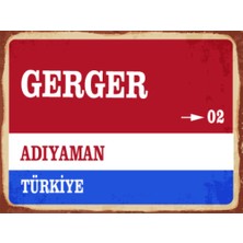 BiveSa Adıyaman Ili Gerger Ilçesi  Retro Ahşap Sokak Tabelası