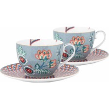 Pip Studio Flower Festival Mavi Ikili Çay Fincanı Seti 280ML