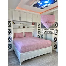 Zebra Model Welsoft Yumuşak Kış Aylarının Vazgeçilmez Yatak Koruyucu Örtüsü - Pudra - 180X200