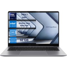 Asus Expertbook P5405CSA-FI7321TBS0D Intel Ultra 7 258V Aı 32GB 2tb SSD Arc 140V Windows 11 Pro 14" Wqxga 400NIT IPS Taşınabilir Bilgisayar +Mouse Hediyeli P5405CSAEX03