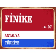 BiveSa Antalya Ili Finike Ilçesi  Retro Ahşap Sokak Tabelası